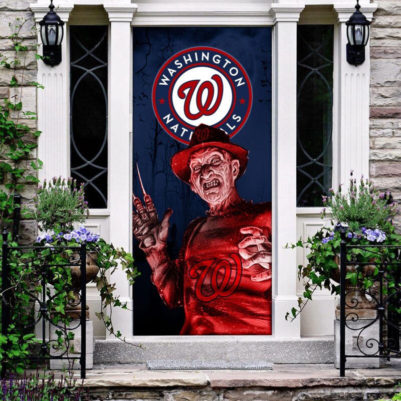MLB Washington Nationals Door Cover Halloween Killer Freddy Krueger