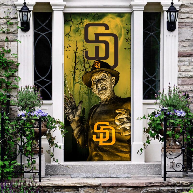 MLB San Diego Padres Door Cover Halloween Killer Freddy Krueger