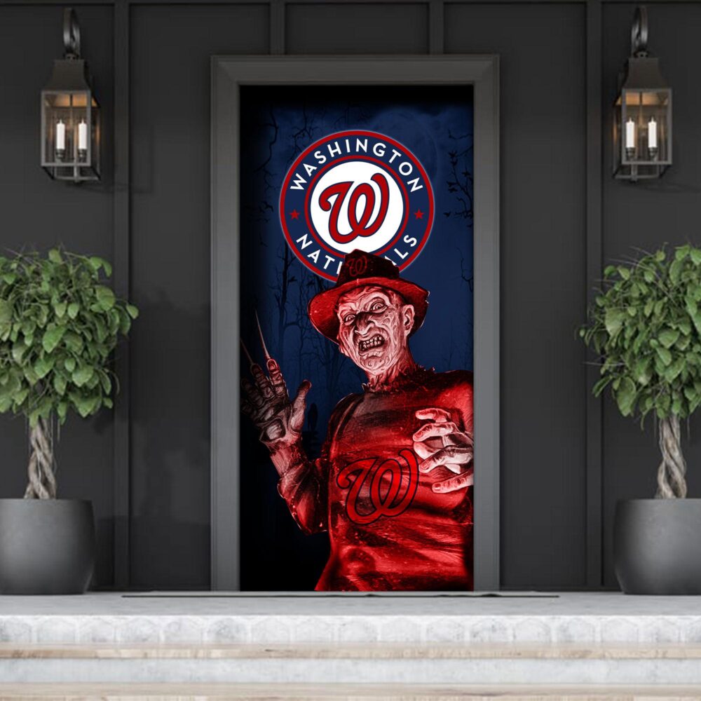 MLB Washington Nationals Door Cover Halloween Killer Freddy Krueger