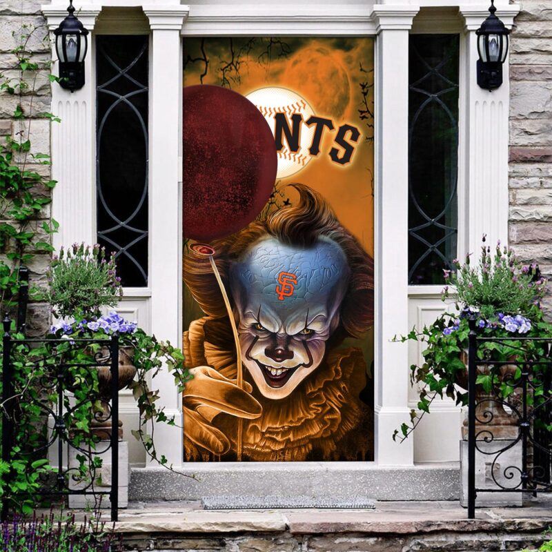 MLB San Francisco Giants Door Cover Halloween Killer Pennywise