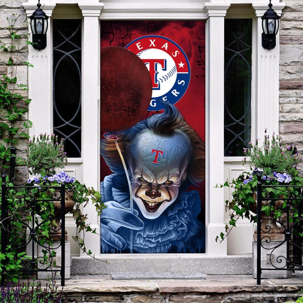 MLB Texas Rangers Door Cover Halloween Killer Pennywise