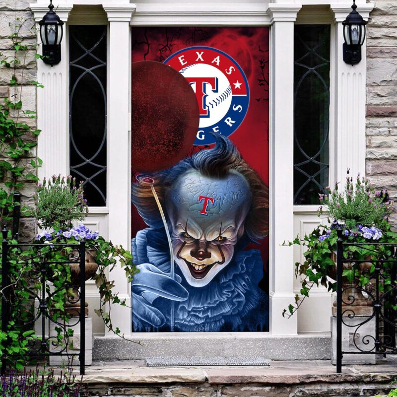 MLB Texas Rangers Door Cover Halloween Killer Pennywise