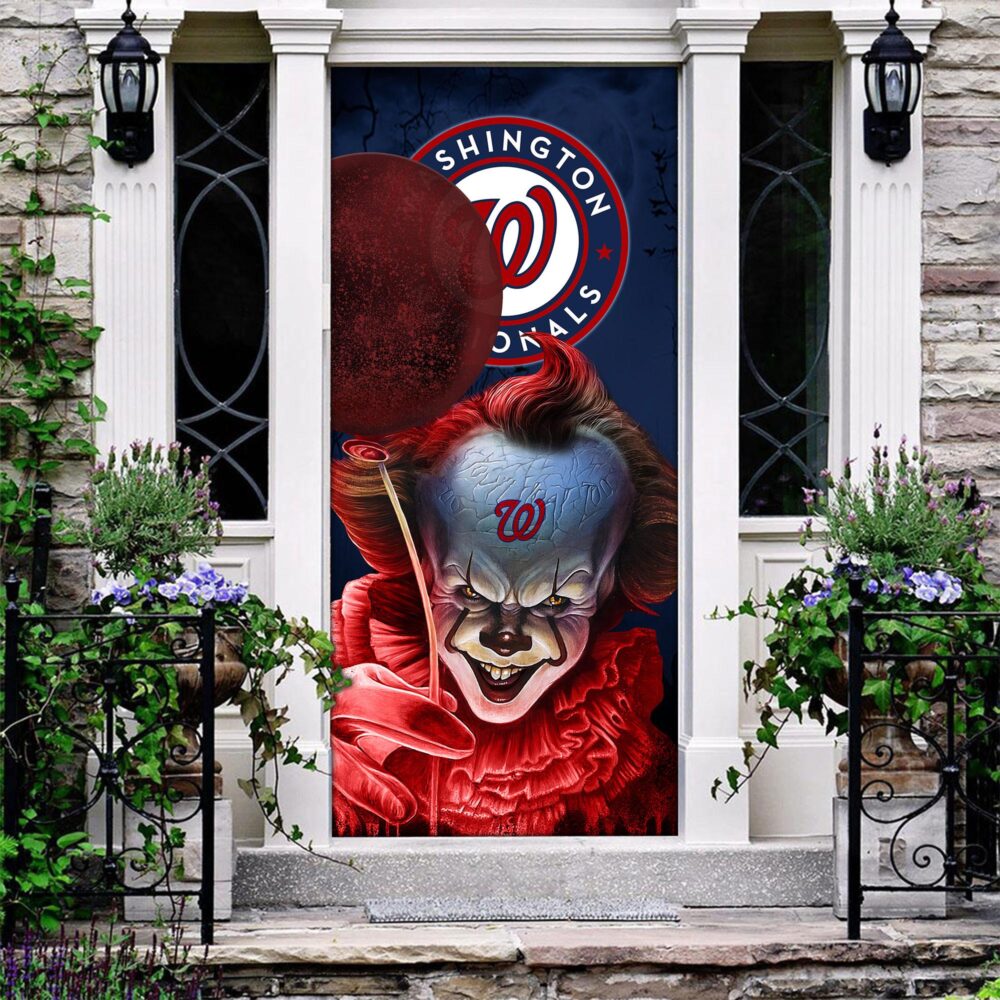 MLB Washington Nationals Door Cover Halloween Killer Pennywise