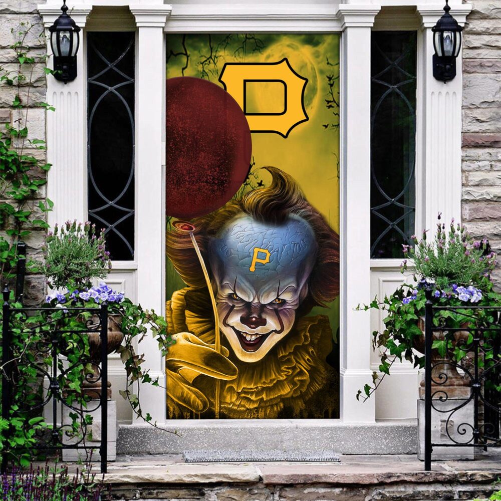 MLB Pittsburgh Pirates Door Cover Halloween Killer Pennywise