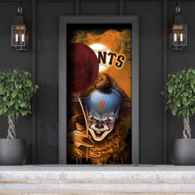 MLB San Francisco Giants Door Cover Halloween Killer Pennywise