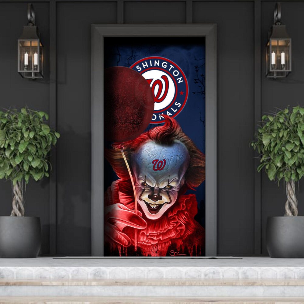 MLB Washington Nationals Door Cover Halloween Killer Pennywise