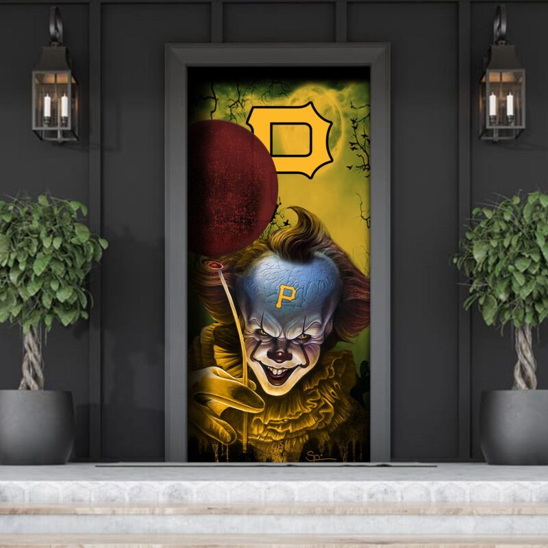 MLB Pittsburgh Pirates Door Cover Halloween Killer Pennywise