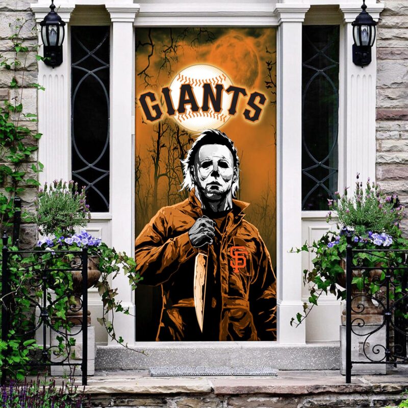 MLB San Francisco Giants Door Cover Halloween Killer Michael Myers