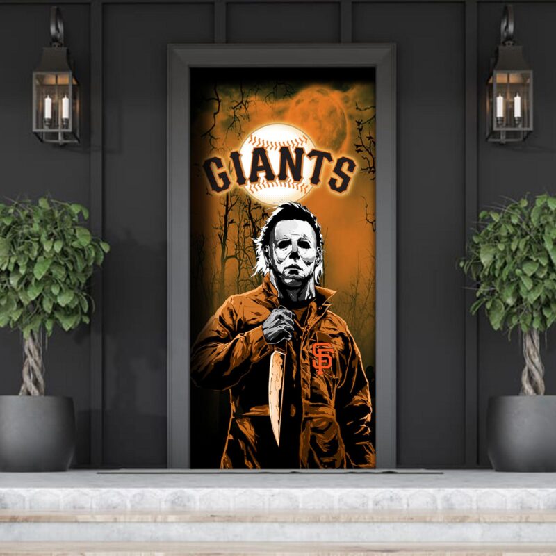 MLB San Francisco Giants Door Cover Halloween Killer Michael Myers