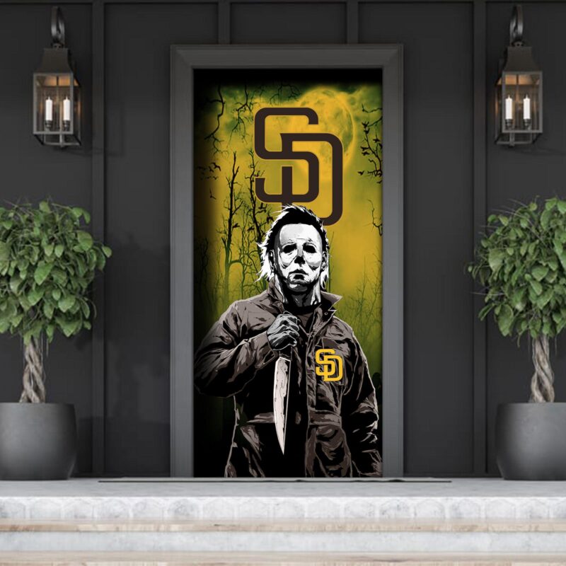 MLB San Diego Padres Door Cover Halloween Killer Michael Myers