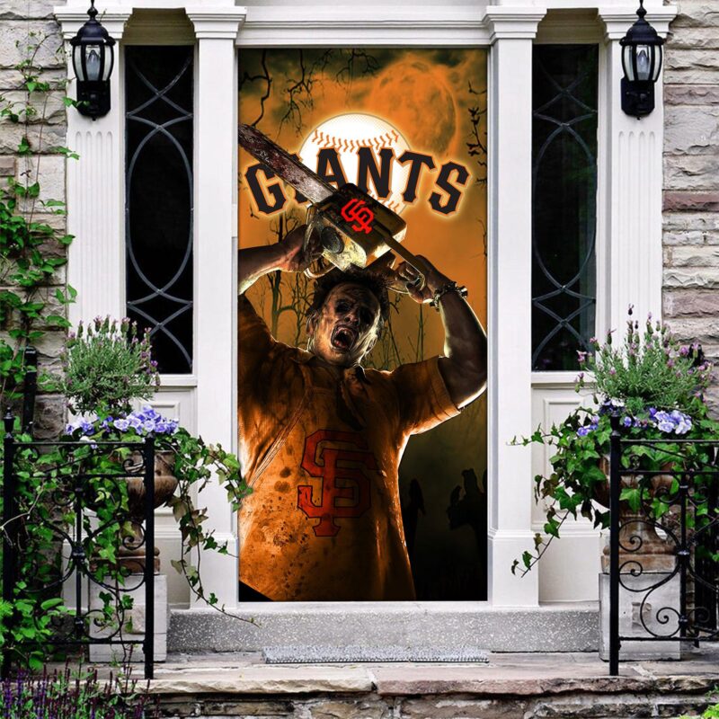 MLB San Francisco Giants Door Cover Halloween Killer Leatherface