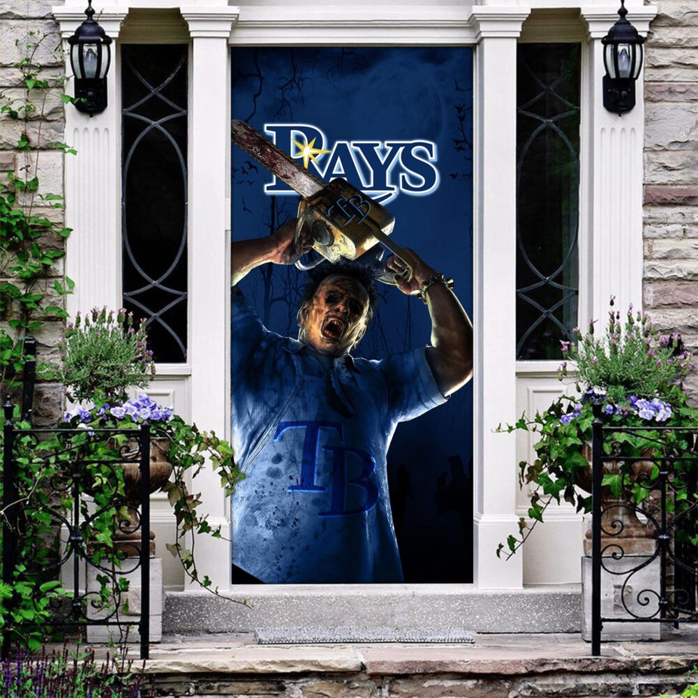 MLB Tampa Bay Rays Door Cover Halloween Killer Leatherface