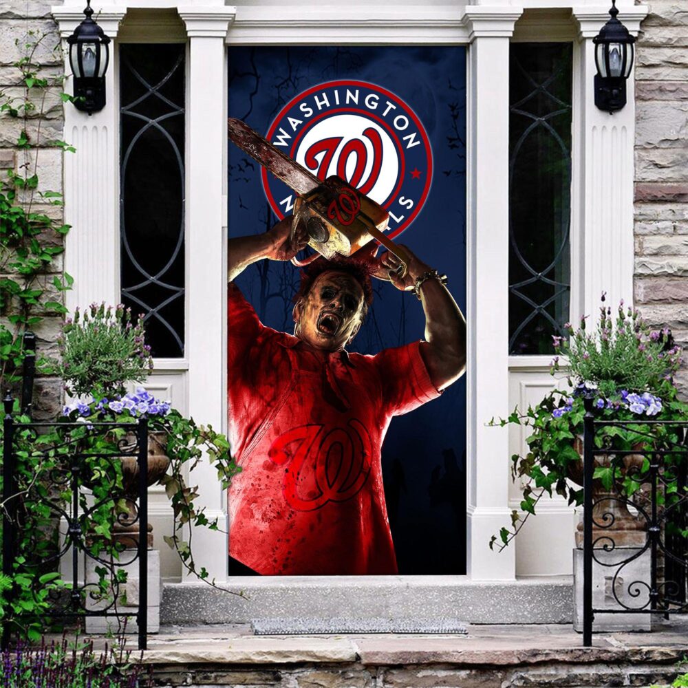 MLB Washington Nationals Door Cover Halloween Killer Leatherface