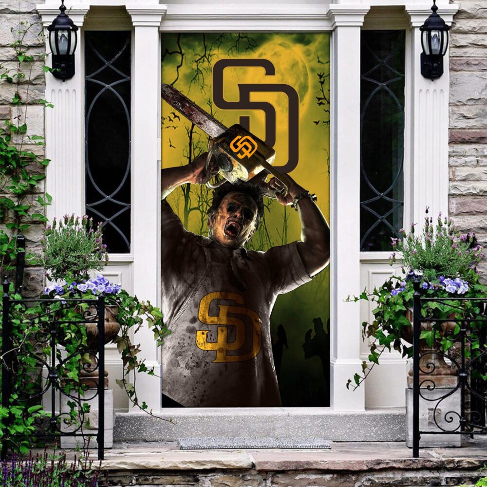 MLB San Diego Padres Door Cover Halloween Killer Leatherface