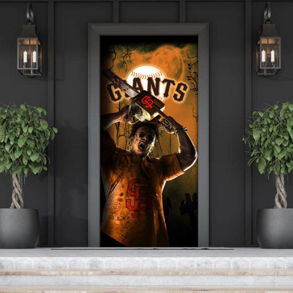 MLB San Francisco Giants Door Cover Halloween Killer Leatherface