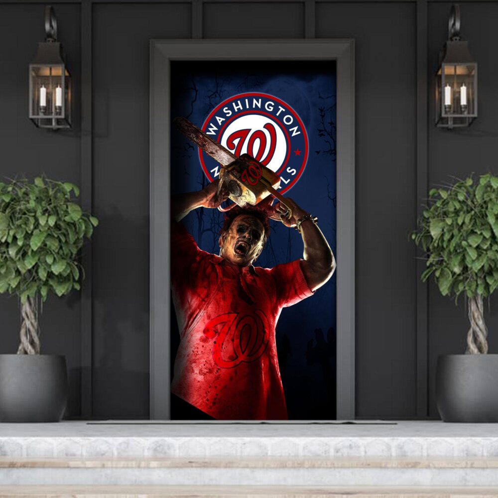 MLB Washington Nationals Door Cover Halloween Killer Leatherface