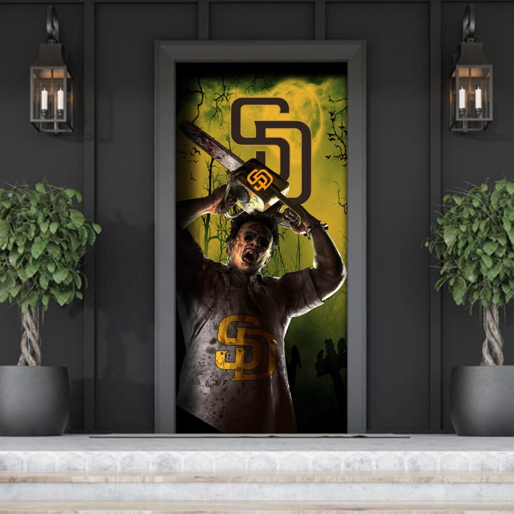 MLB San Diego Padres Door Cover Halloween Killer Leatherface