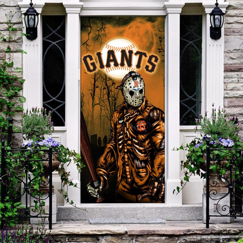 MLB San Francisco Giants Door Cover Halloween Killer Jason Voorhees