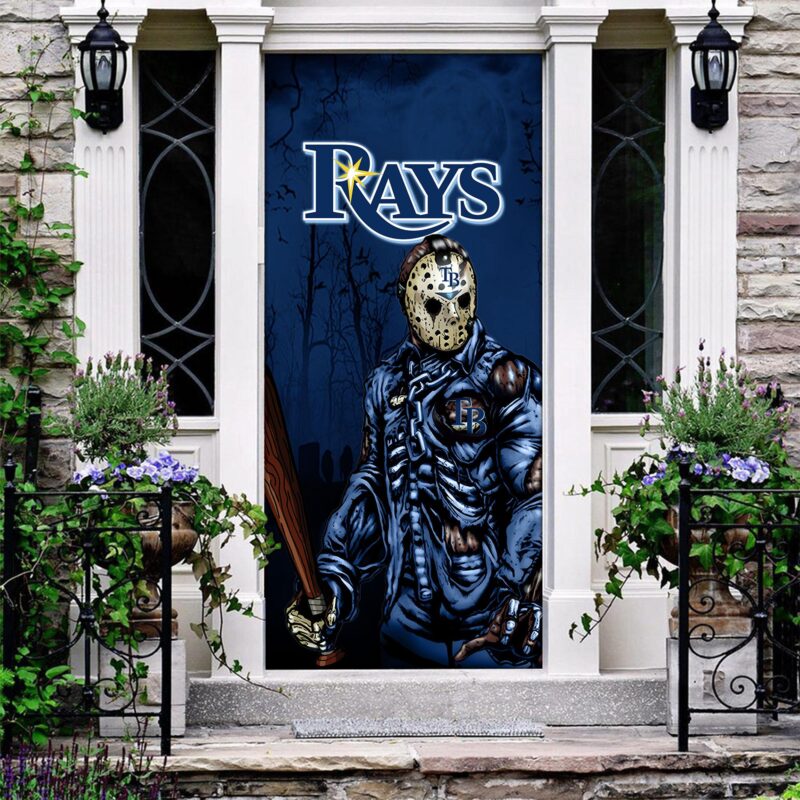 MLB Tampa Bay Rays Door Cover Halloween Killer Jason Voorhees