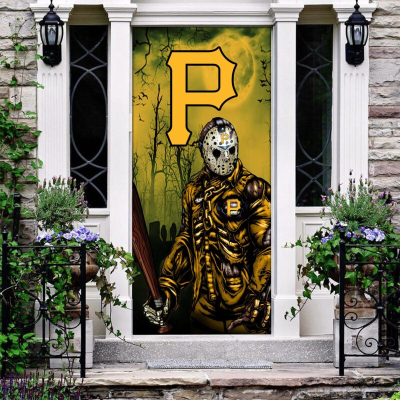 MLB Pittsburgh Pirates Door Cover Halloween Killer Jason Voorhees