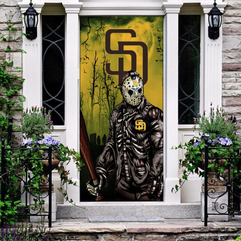 MLB San Diego Padres Door Cover Halloween Killer Jason Voorhees