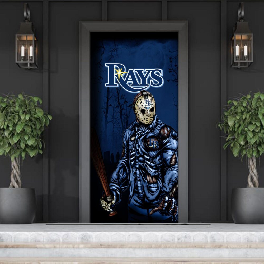 MLB Tampa Bay Rays Door Cover Halloween Killer Jason Voorhees