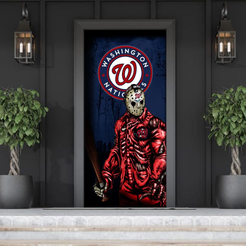 MLB Washington Nationals Door Cover Halloween Killer Jason Voorhees