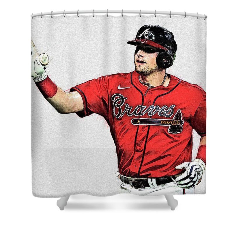 MLB Atlanta Braves Shower Curtain Austin Riley