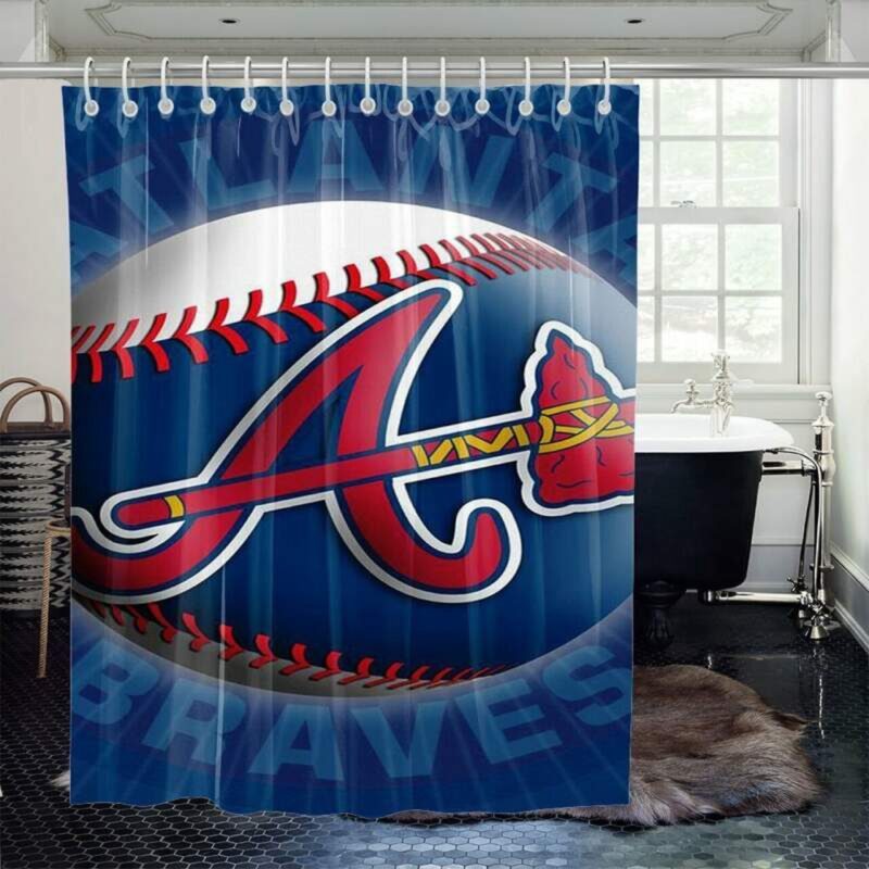 MLB Atlanta Braves Shower Curtain Logo