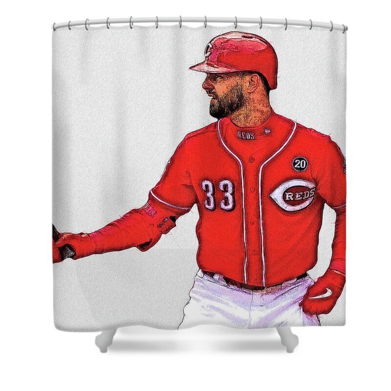 MLB Cincinnati Reds Shower Curtain Jesse Winker