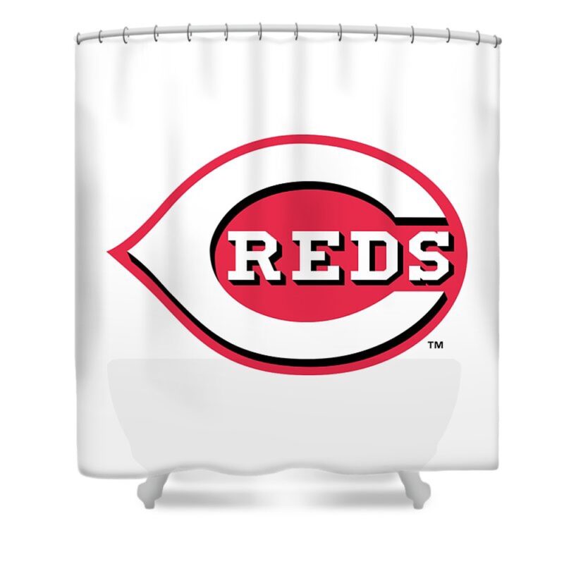 MLB Cincinnati Reds Shower Curtain White