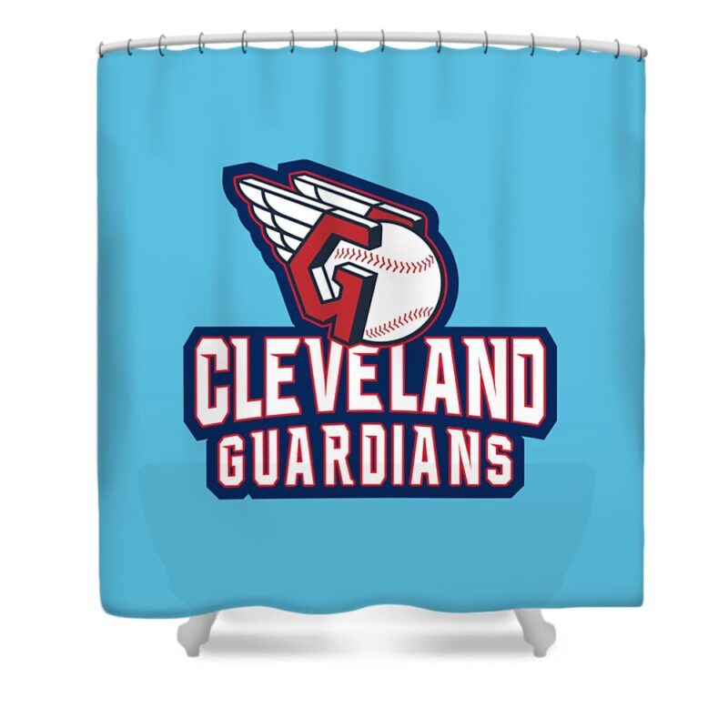 MLB Cleveland Guardians Shower Curtain Blue