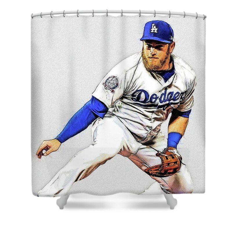 MLB Los Angeles Dodgers Shower Curtain Max Muncy