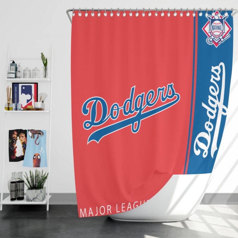 MLB Los Angeles Dodgers Shower Curtain Team Spirit Bath Parade