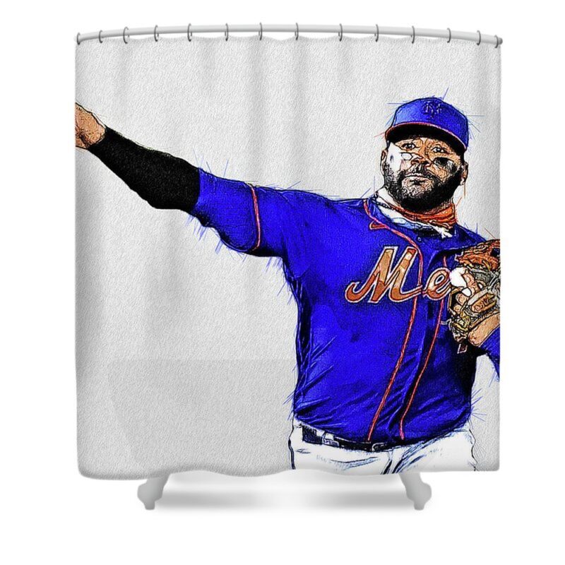 MLB New York Mets Shower Curtain Jonathan Villar