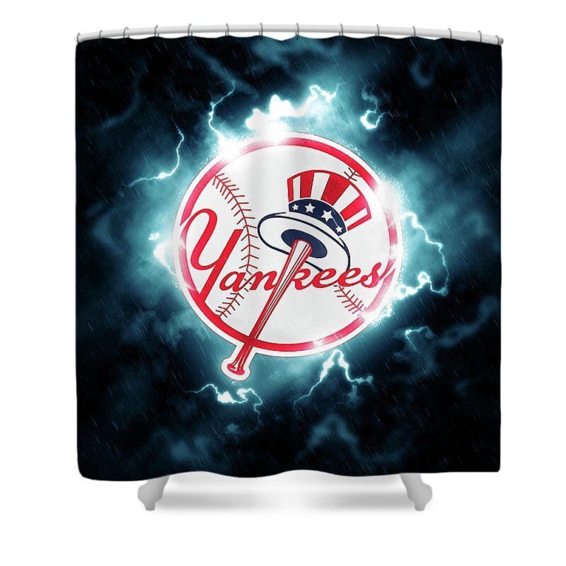 MLB New York Yankees Shower Curtain Lighting