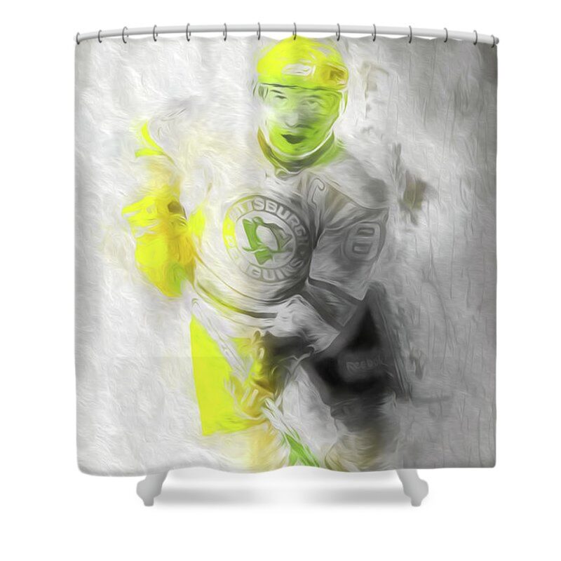 MLB Pittsburgh Pirates Shower Curtain Sidney Crosby Painting