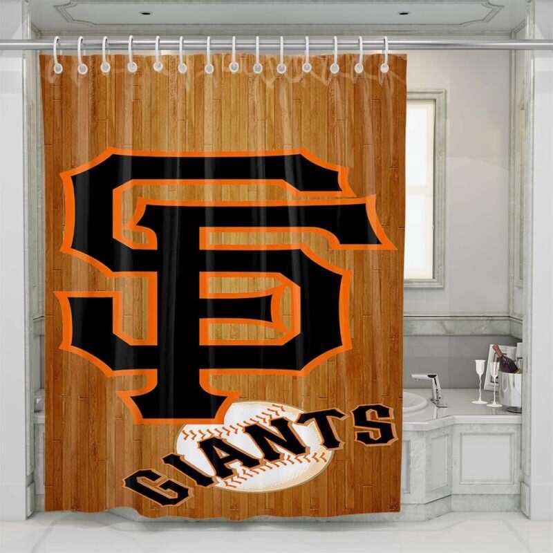 MLB San Francisco Giants Shower Curtain Home Run Bathroom Charm