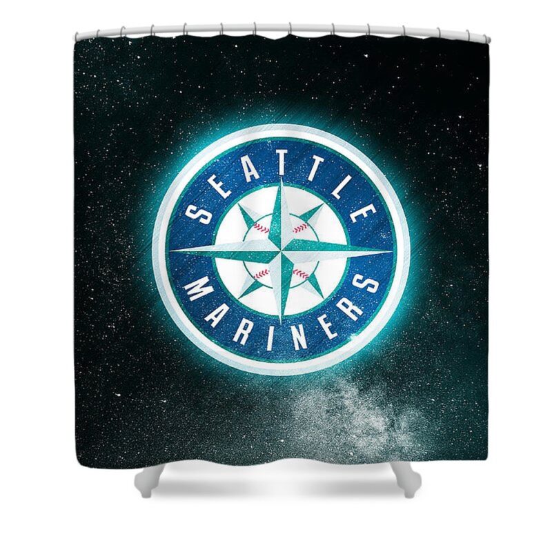 MLB Seattle Mariners Shower Curtain Galaxy Logo