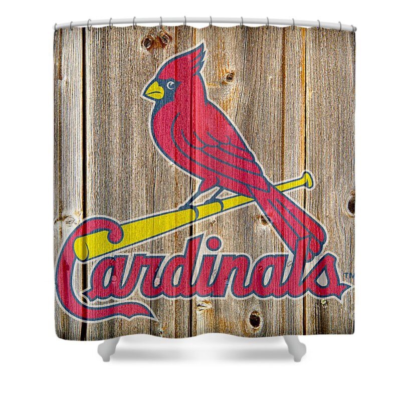 MLB St. Louis Cardinals Shower Curtain Wood