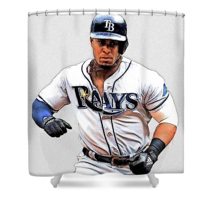 MLB Tampa Bay Rays Shower Curtain Yandy Diaz