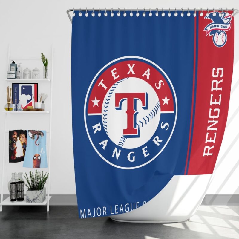 MLB Texas Rangers Shower Curtain Logo