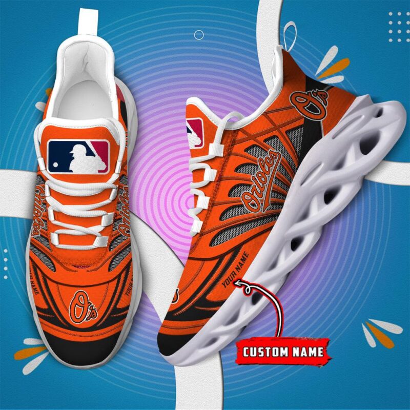 Baltimore Orioles Max Soul Shoes Personalized Baseball Shoes