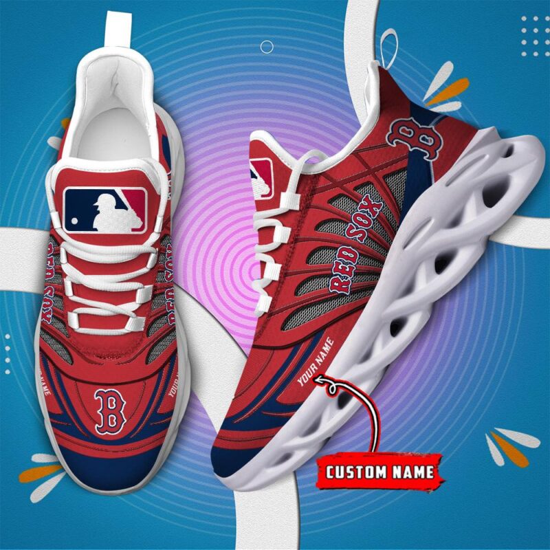 Boston Red Sox Max Soul Shoes Personalized Baseball Shoes