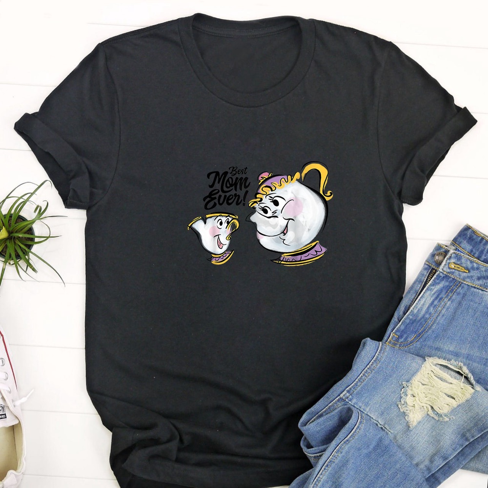 Disney Beauty and the Beast Chip Mrs. Potts Best Mom Ever T Shirt