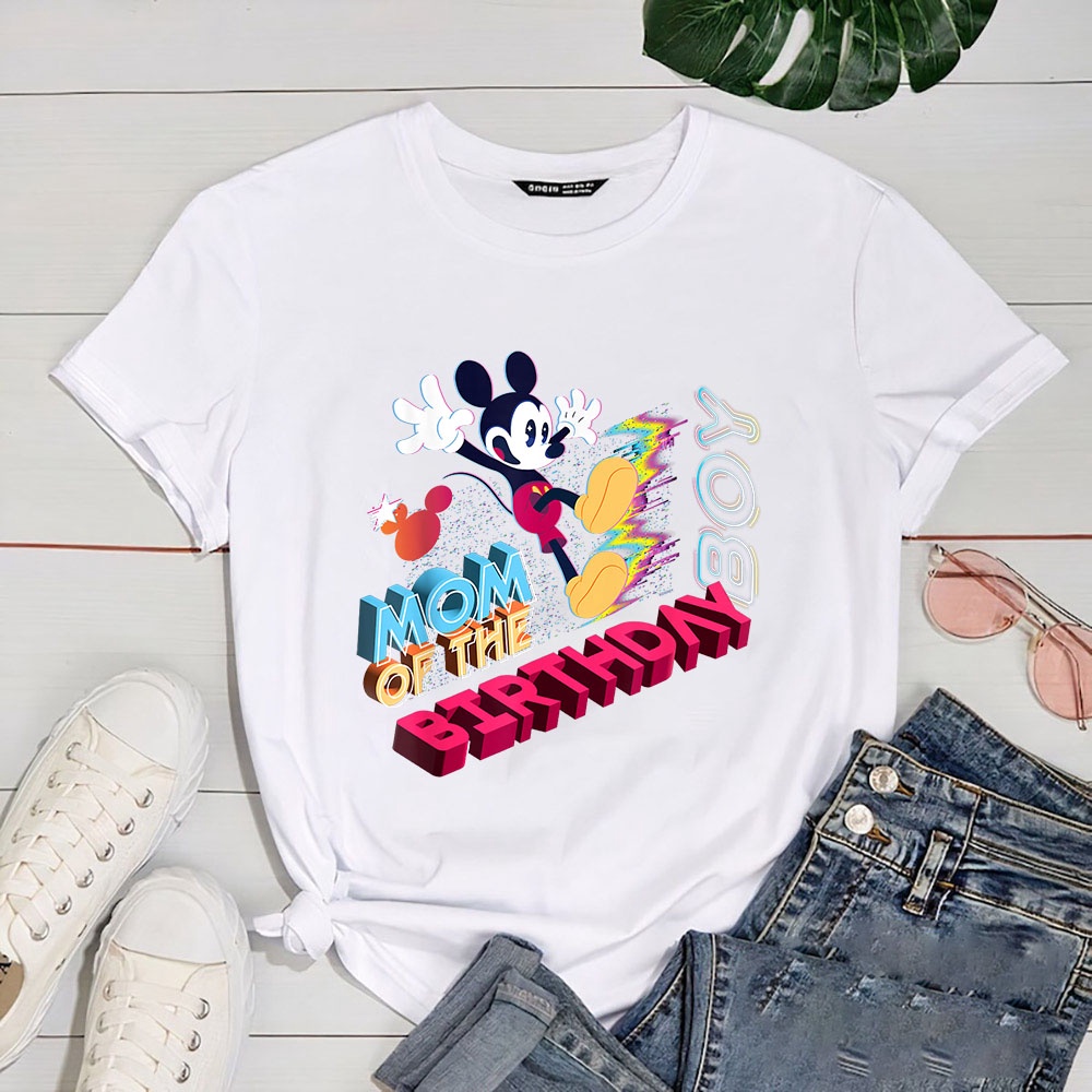 Disney Mickey Mouse Family Star Mom of the Birthday Boy T Shirt