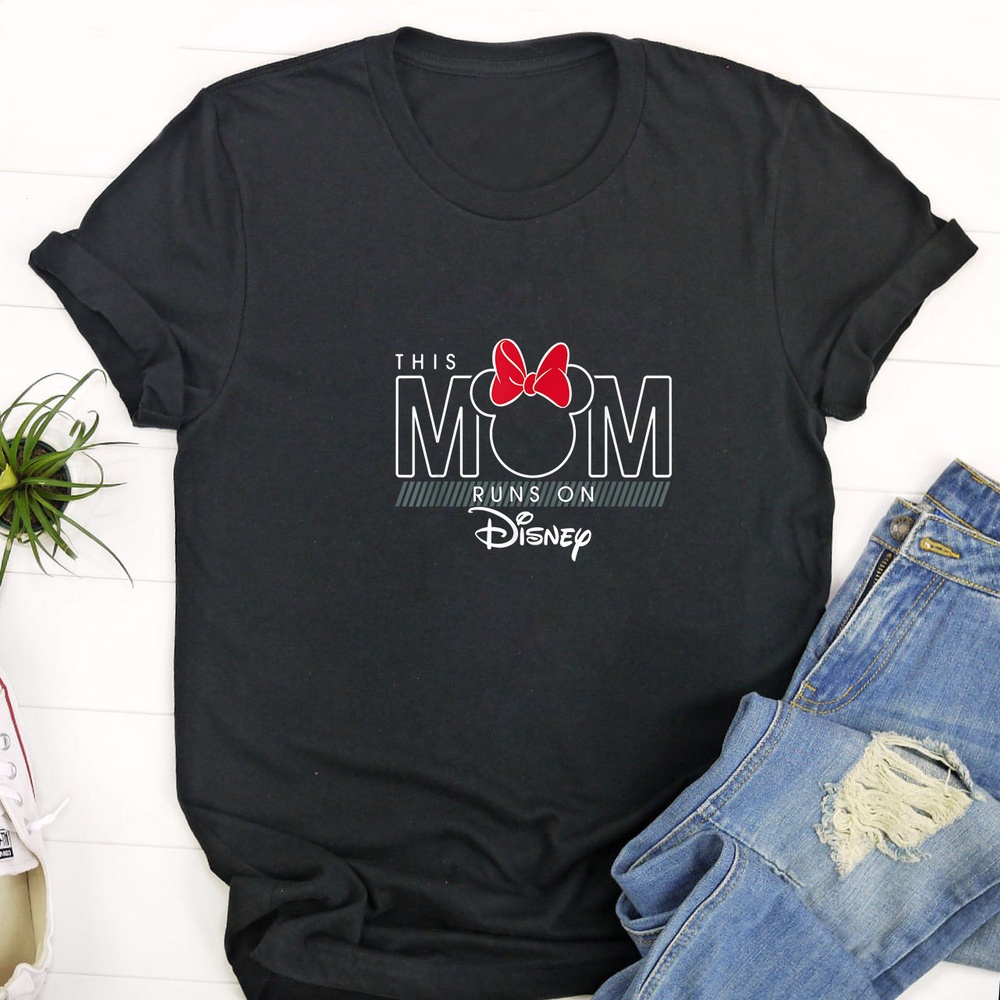 Disney Minnie Mouse This Mom Runs on Disney T Shirt