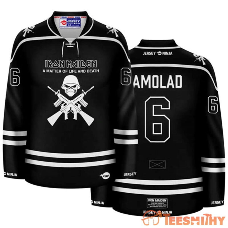 Iron Maiden A Matter of Life and Death Black Hockey Jersey