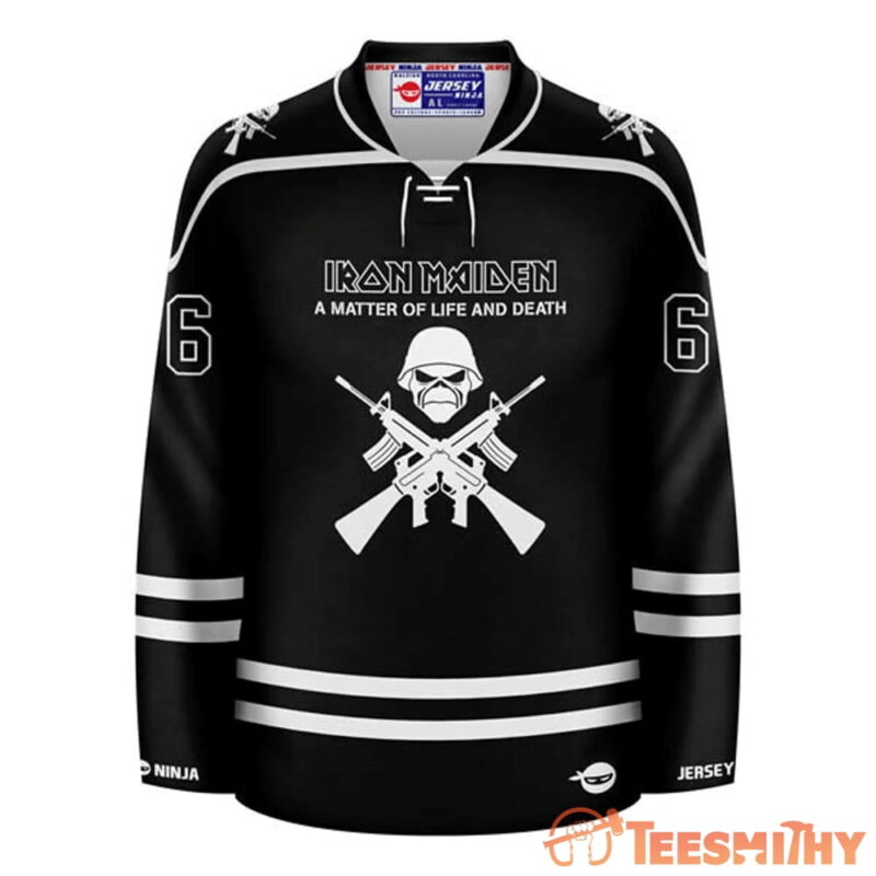 Iron Maiden A Matter of Life and Death Black Hockey Jersey