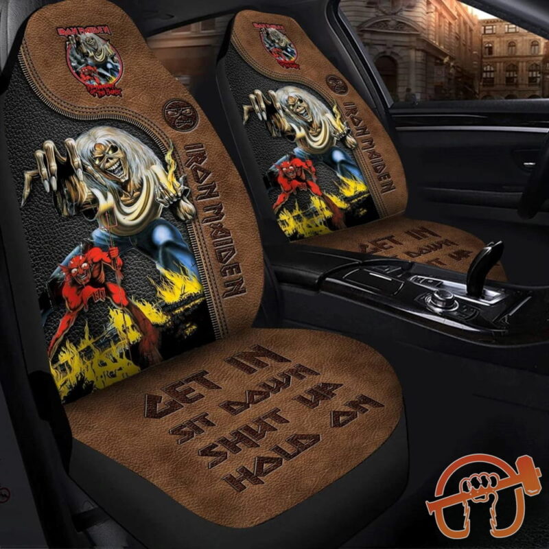 Iron Maiden Beast Q2 Hold on Car Seat Covers Universal Fit